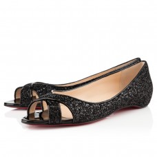 Christian Louboutin Croisette lapos szandál fekete