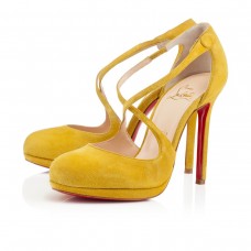 Christian Louboutin Vagalami 120 mm-es pumpák sárga