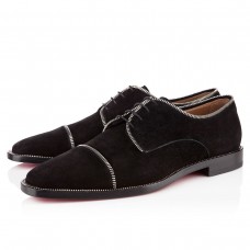 Christian Louboutin Bruno cipzáras mokaszinok fekete