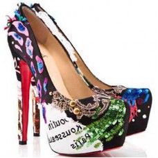 Christian Louboutin Daffodile 160 mm-es platformos szandál, sokszínű Christian Louboutin Daffodile 160 mm-es platformos szandál, sokszínű