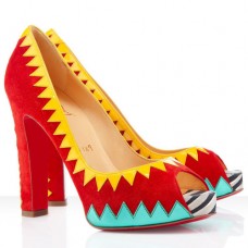 Christian Louboutin Tibu 120mm peep toe pumps piros