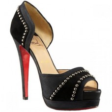 Christian Louboutin Henry 140 mm-es peep toe cipők fekete