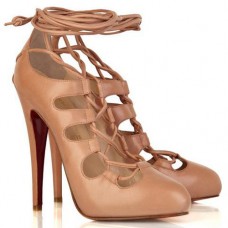 Christian Louboutin Bloody 120 mm-es Mary Jane Pumps Barna