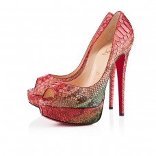 Christian Louboutin Lady 140 mm-es peep toe cipők többszínűek