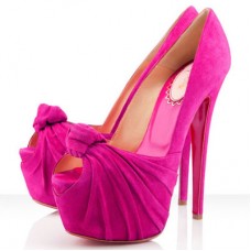 Christian Louboutin Lady Gres 160 mm-es Peep Toe Pumps Framboise