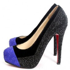 Christian Louboutin Calypso 140 mm-es pumpák kék