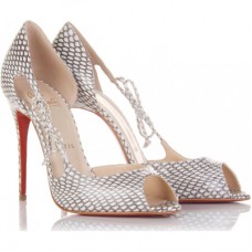 Christian Louboutin Delico 100 mm-es peep toe cipők többszínűek