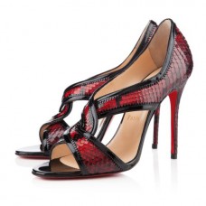 Christian Louboutin Suzanana 100 mm-es peep toe cipők pirosak Christian Louboutin Suzanana 100 mm-es peep toe cipők pirosak