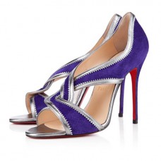 Christian Louboutin Suzanana 100 mm-es peep toe cipők lila