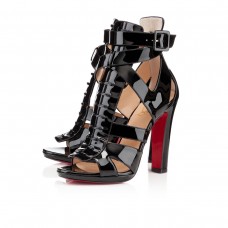 Christian Louboutin Keny 120 mm-es peep toe cipő fekete