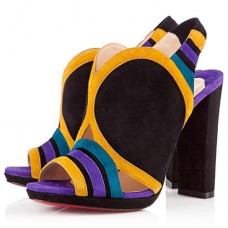 Christian Louboutin Fourmi 120 mm-es peep toe cipők Peacock