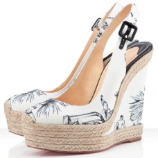 Christian Louboutin Everesta 140mm ékszíj fehér