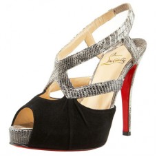 Christian Louboutin Angela 120mm szandál, fekete