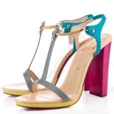 Christian Louboutin Sylvieta 120mm szandál, élénk rózsaszín/arany