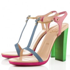 Christian Louboutin Sylvieta 120mm szandál zöld/arany
