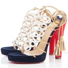 Christian Louboutin Salsbourg 120mm szandál fehér