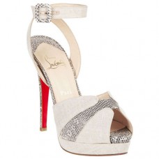 Christian Louboutin Double Moc 120mm szandál Taupe