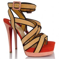 Christian Louboutin Straratata 120mm szandál Khaki