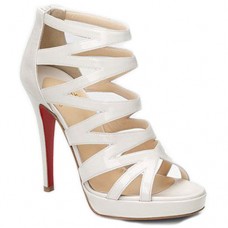 Christian Louboutin Fernando 120mm szandál fehér