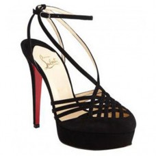 Christian Louboutin Tres Francaise 140mm szandál, fekete