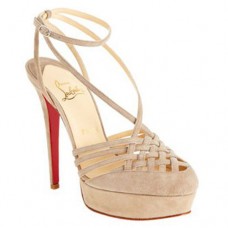 Christian Louboutin Tres Francaise 140mm szandál bézs