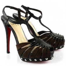 Christian Louboutin Zigounette 140mm szandál, fekete