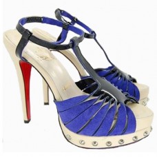Christian Louboutin Zigounette 140mm szandál kék