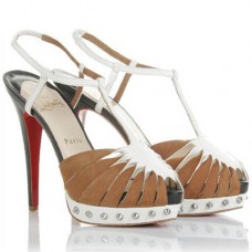 Christian Louboutin Zigounette 140mm szandál, teveszín